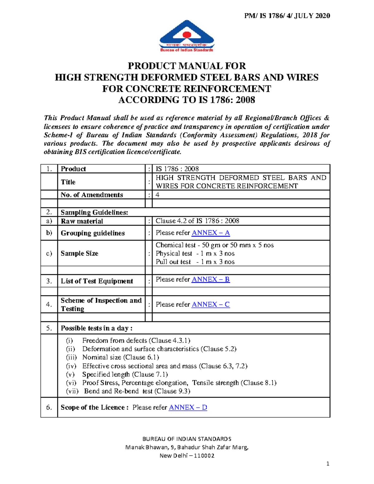 IS 5525:1969 Recommendations for Detailing Reinforcement in Concrete ...