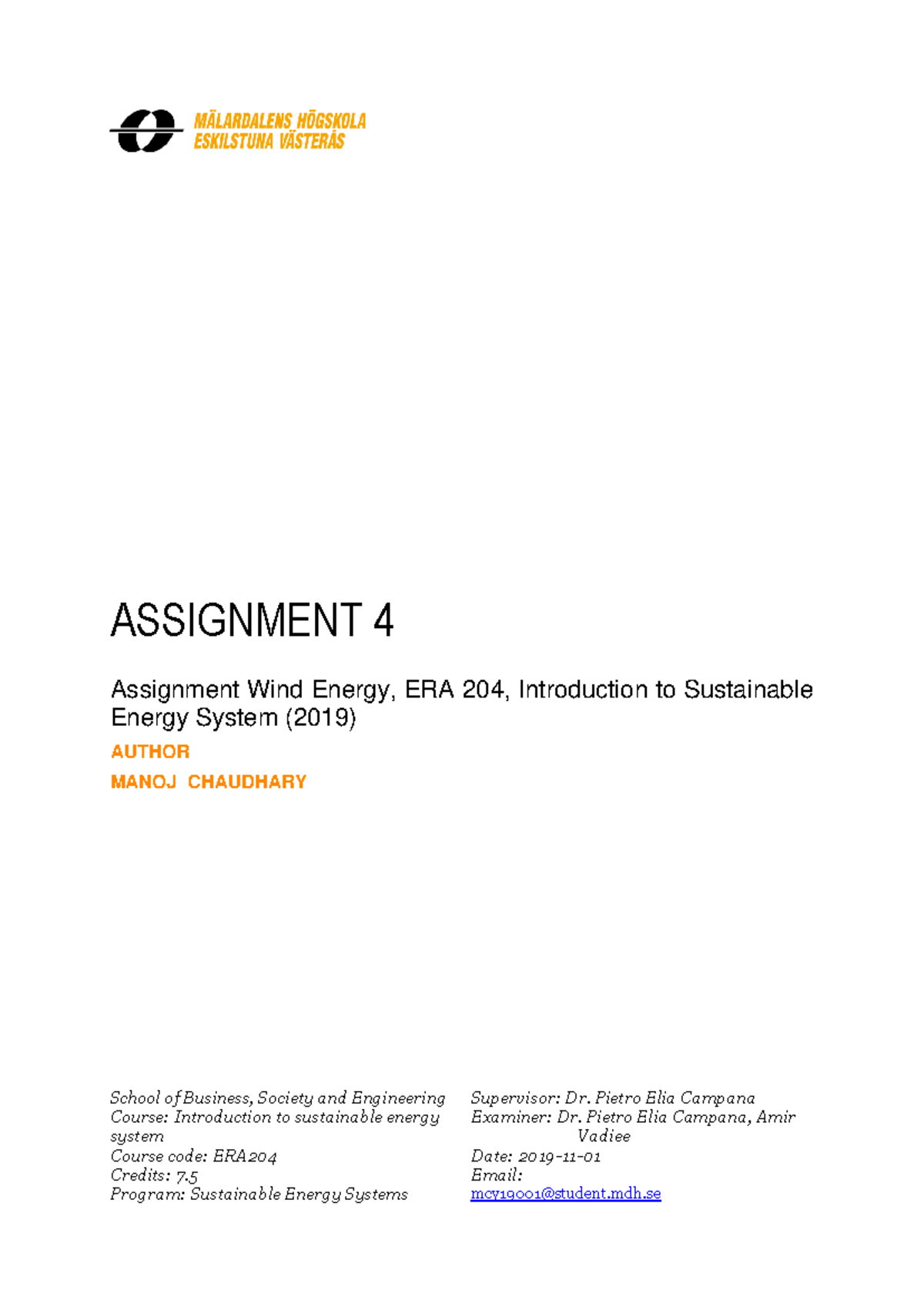 Wind assignment era204 - student 3 - ASSIGNMENT 4 Assignment Wind ...