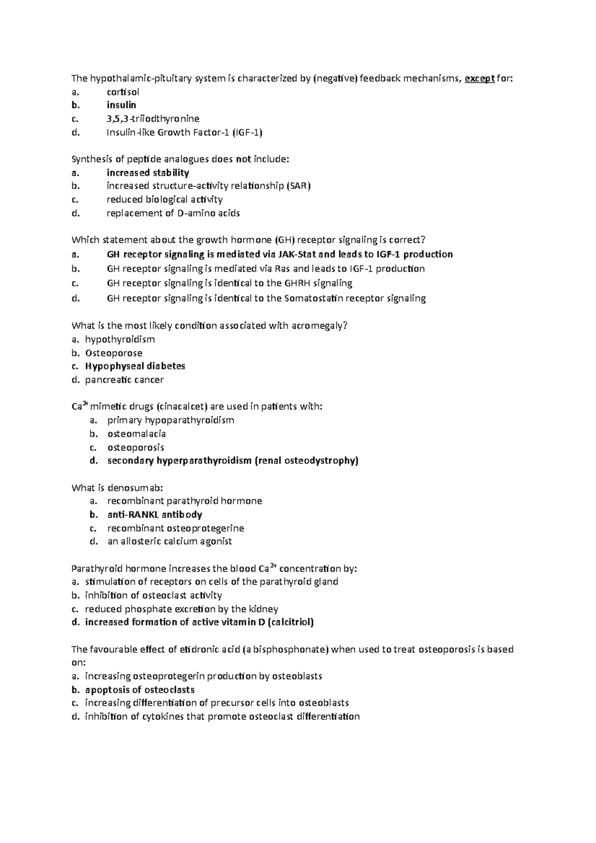 Examples of Practice Questions & Answers: Schmidt Lectures - Studeersnel