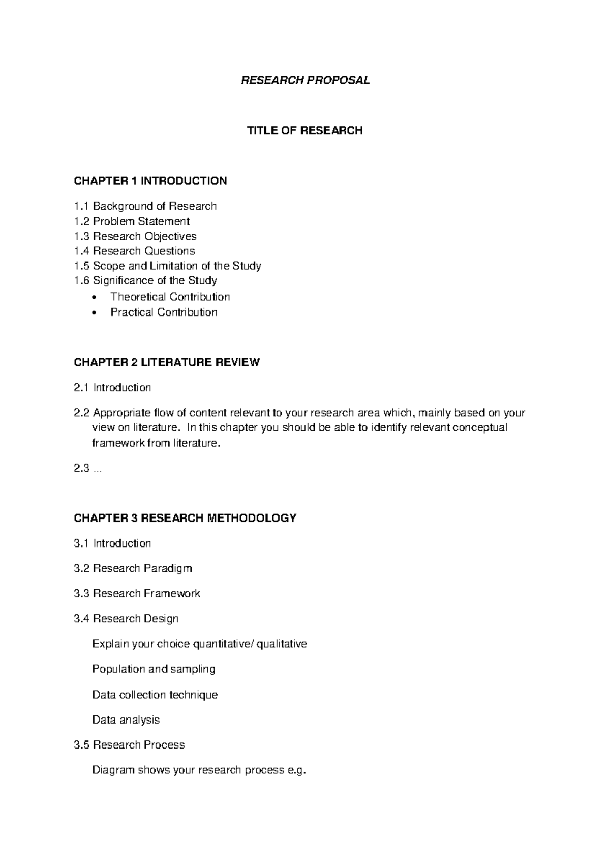 IMC651 Final Project Research Proposal Guide - RESEARCH PROPOSAL TITLE ...