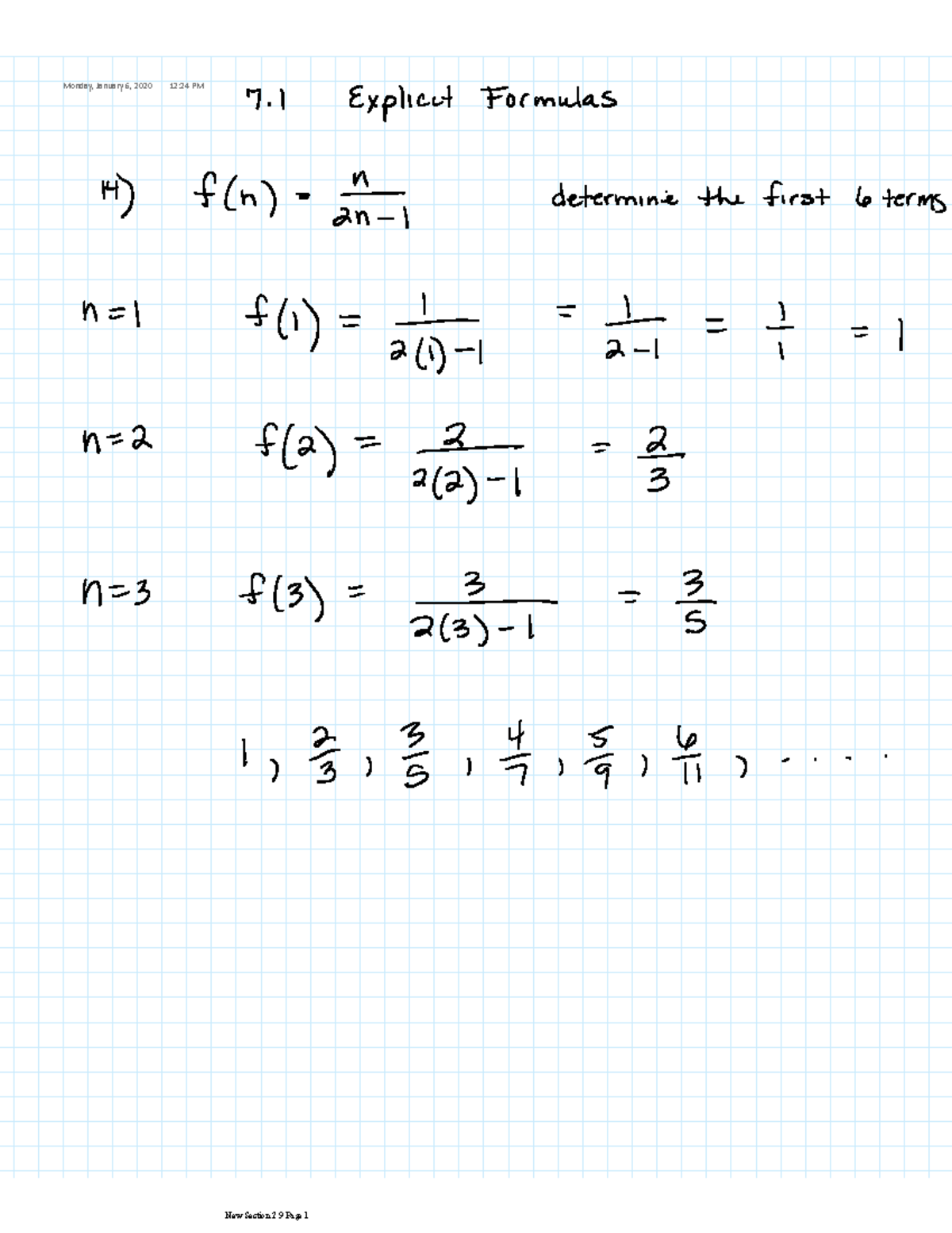 7.1 notes - sigma formulas+examples - Studocu