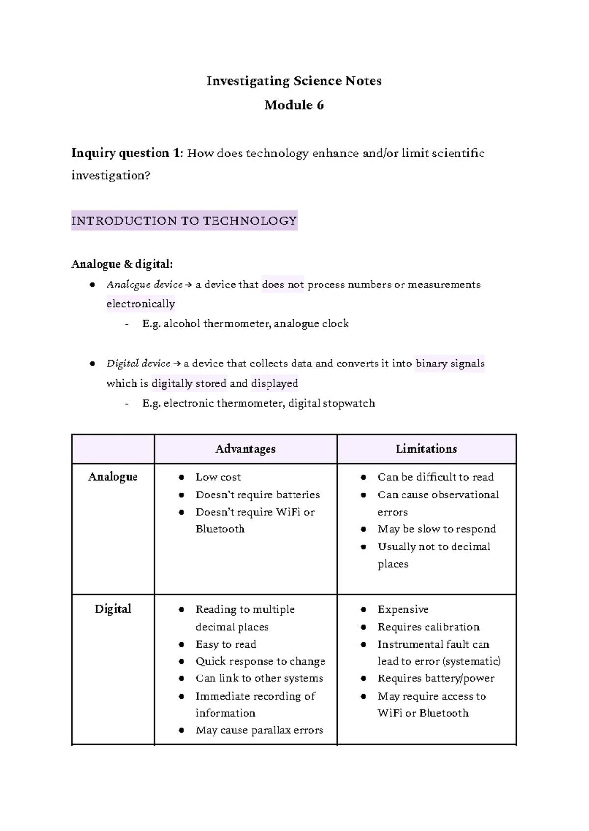 Investigating Science Module 5: Scientific Investigations Overview ...