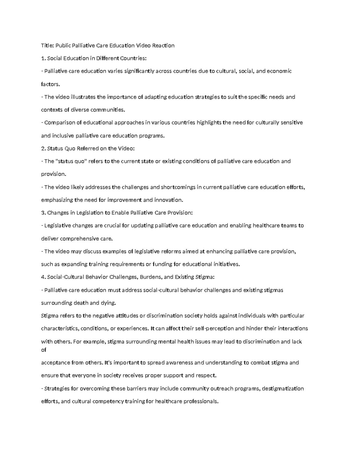 Palliative Care Education Insights: A Comprehensive Overview (PALL 101 ...