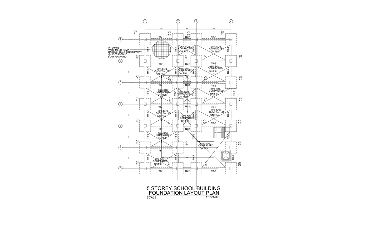 Foundation-sample - Foundation sample - FOUNDATION LAYOUT PLAN SCALE 1 ...