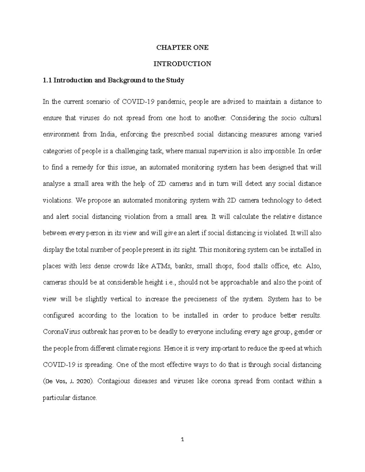Abdulkarim Chapter 1-3: Automated Social Distancing Monitoring System ...