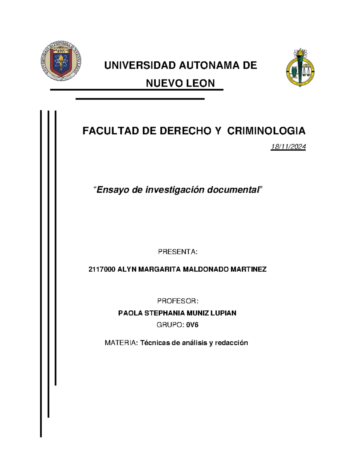 Ensayo de la Deforestacion AMMM - UNIVERSIDAD AUTONAMA DE NUEVO LEON ...