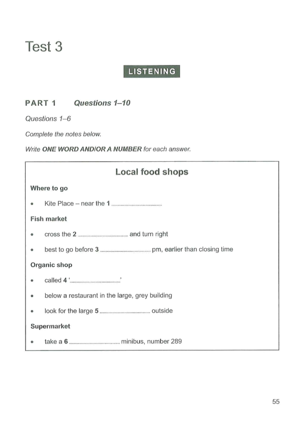 Cambridge 19 IELTS Listening Test 3 - Notes and Questions - Studocu