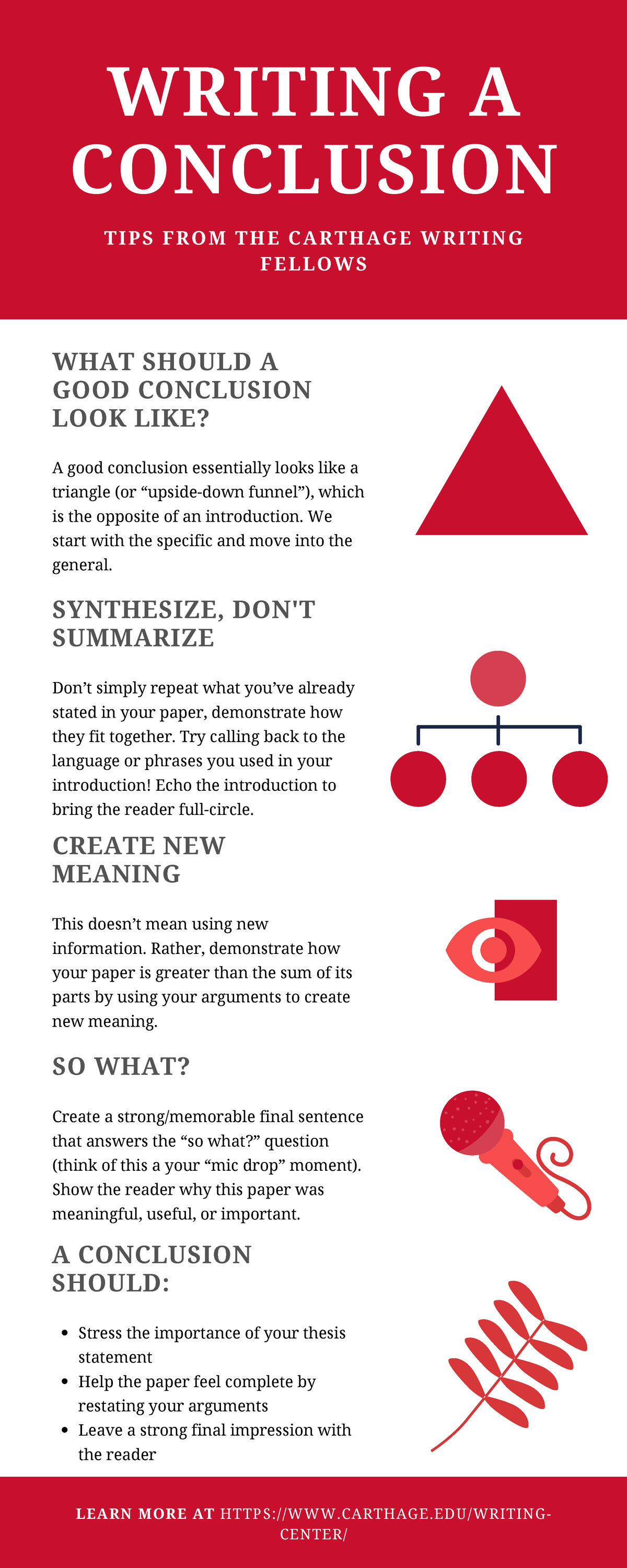 Writing a Conclusion: Tips & Techniques from Writing Fellows - Studocu
