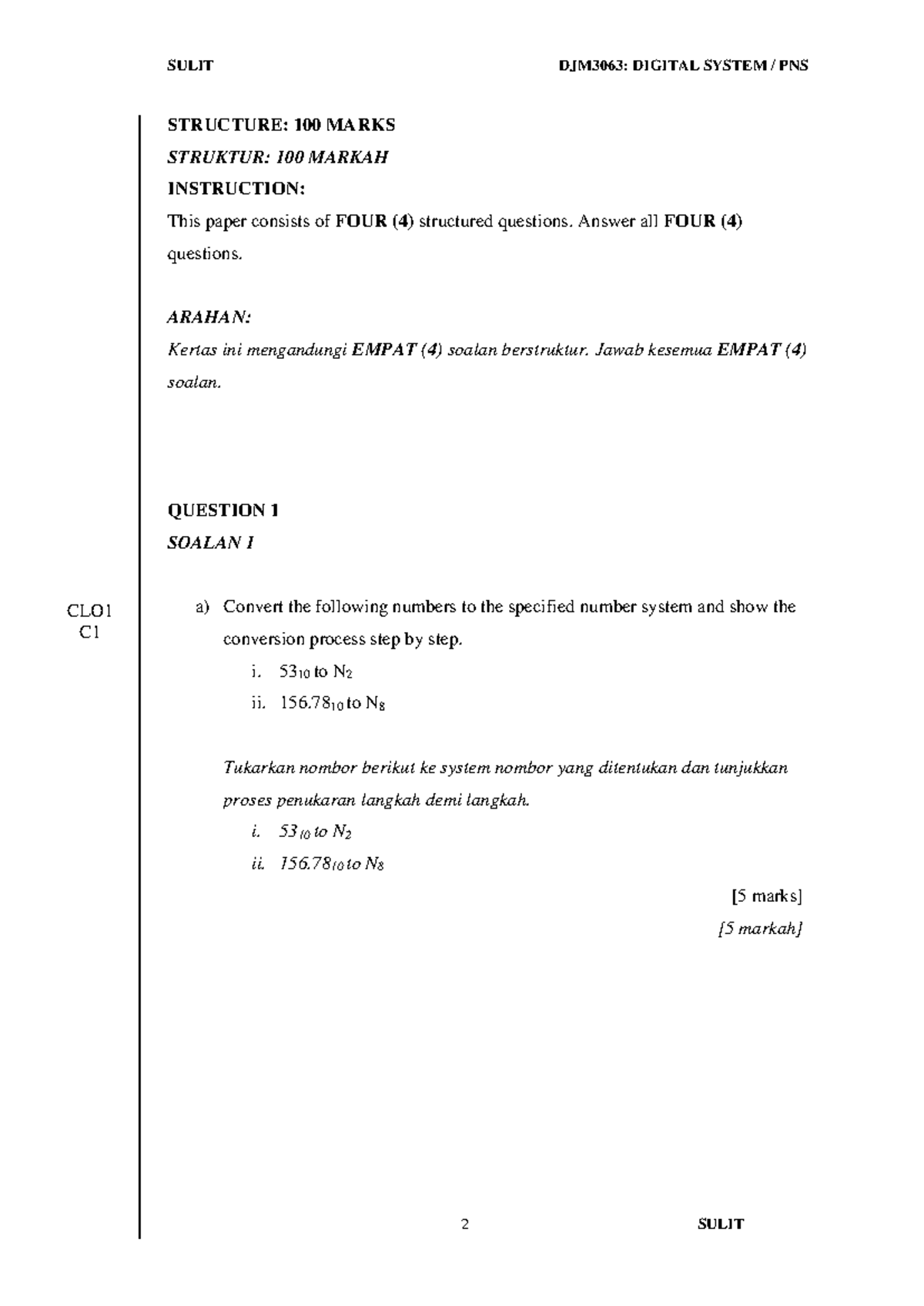 FINAL EXAM STRUCTURED QUESTIONS JUNE 2020 - Studocu