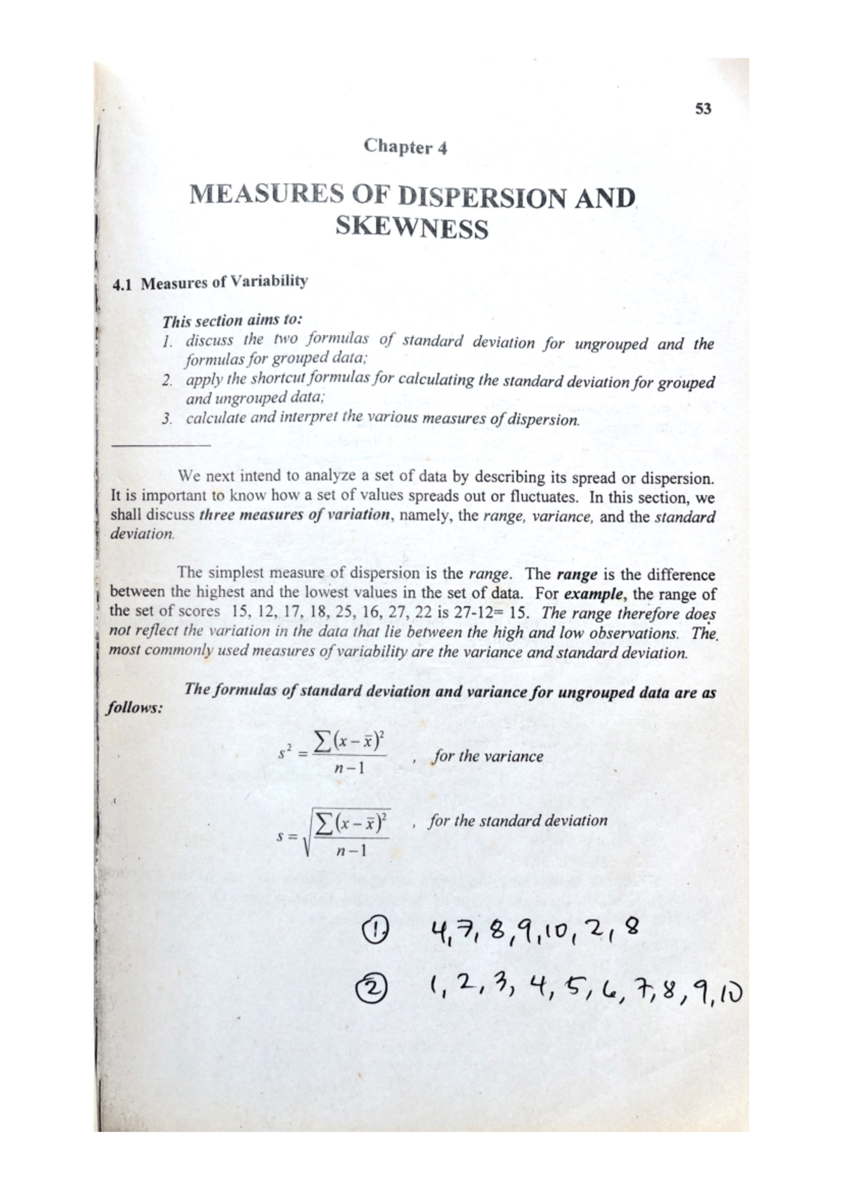 Dispersion-and-Skewness - 53 Chapter 4 MEASURES OF DISPERSION AND ...