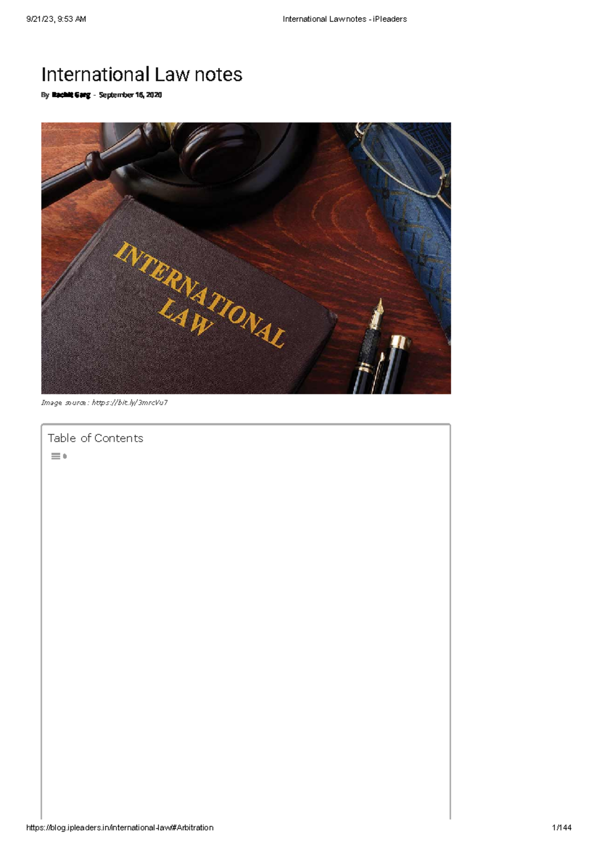 International Law Notes - Comprehensive Overview and Key Concepts - Studocu