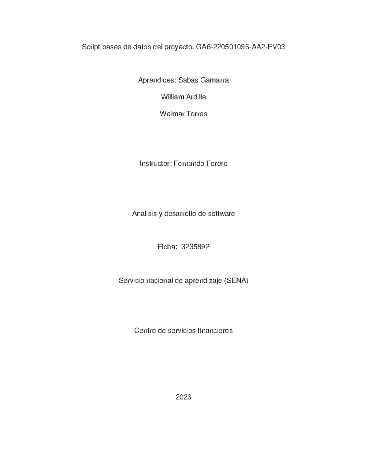 Script de Base de Datos para el Proyecto Donde - GA6-220501096-AA2-EV03 ...