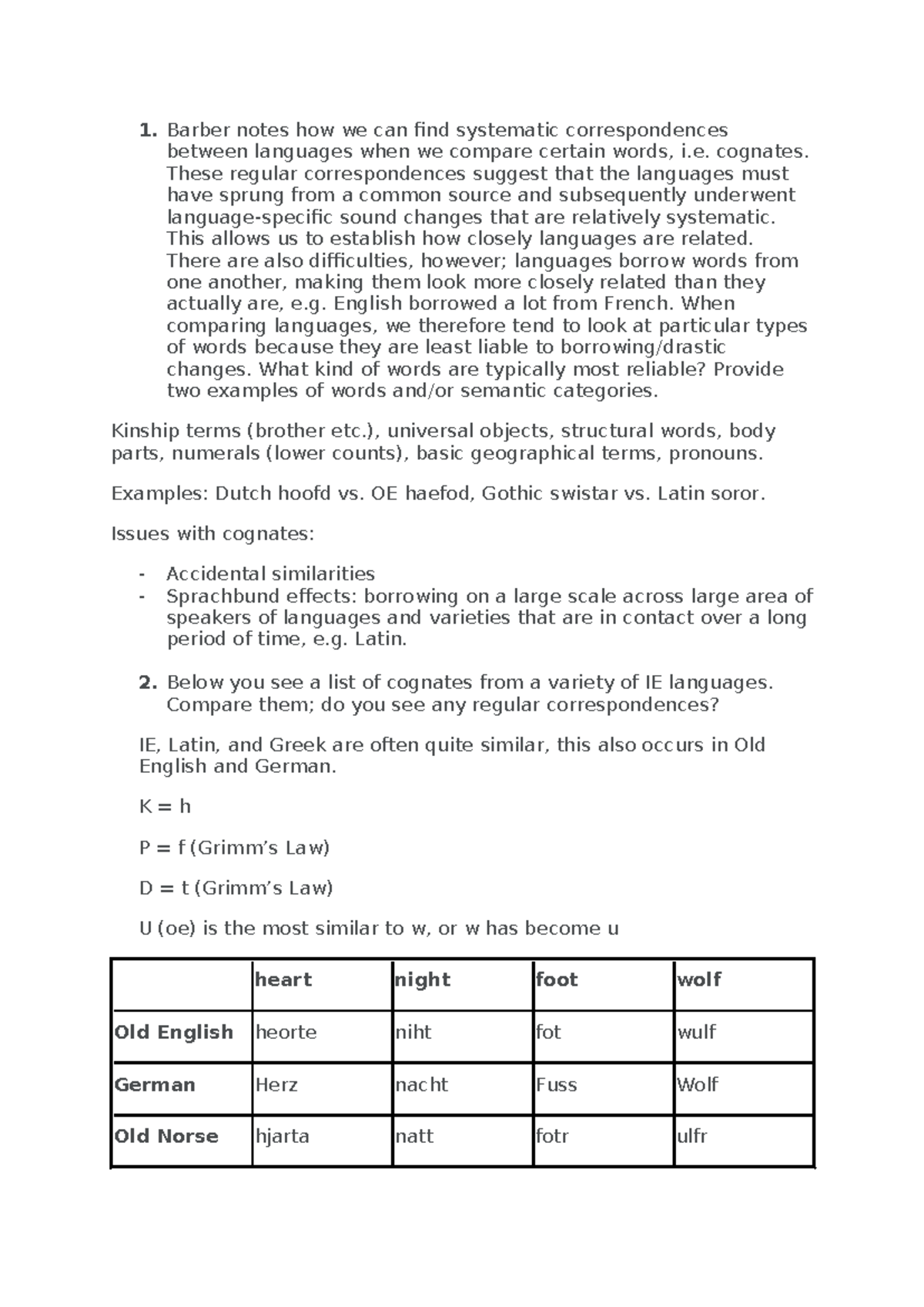 Philology 3 - Week 3 Assignment: Cognates and Language Relations ...
