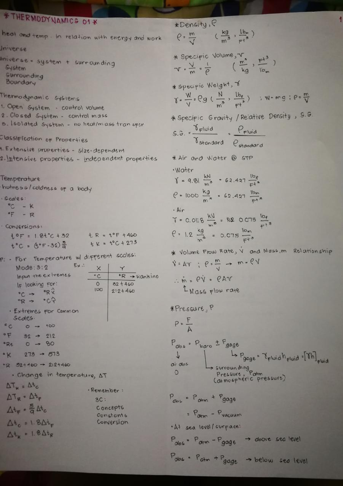 DYNAMICS 01 X D: Thermodynamic Systems Overview and Key Concepts - Studocu