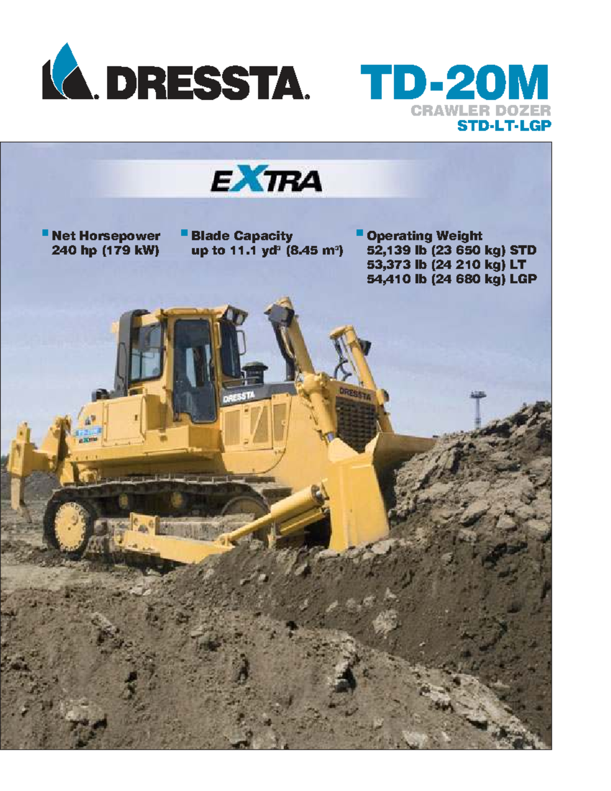 TD-20M Crawler Dozer Specifications and Features Overview - Studocu