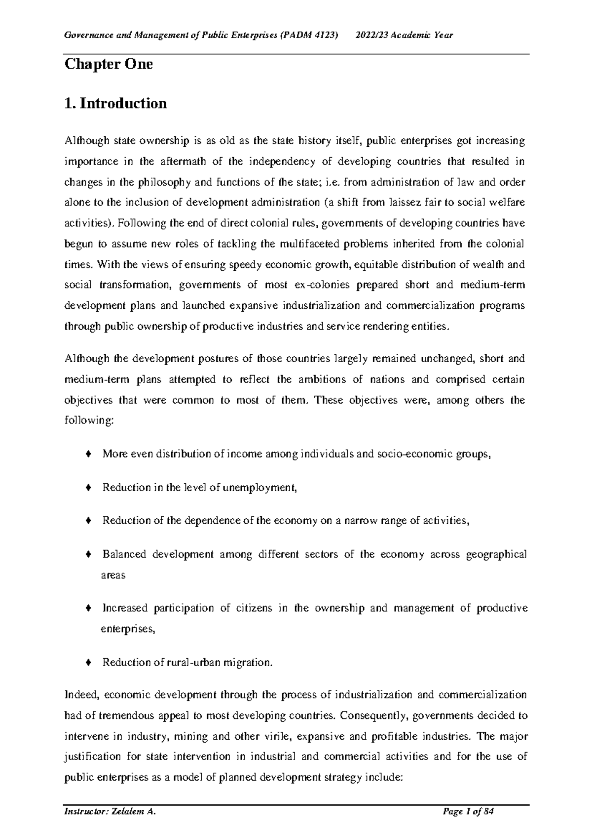 PADM 4123: Governance & Management of Public Enterprises Handout - Studocu