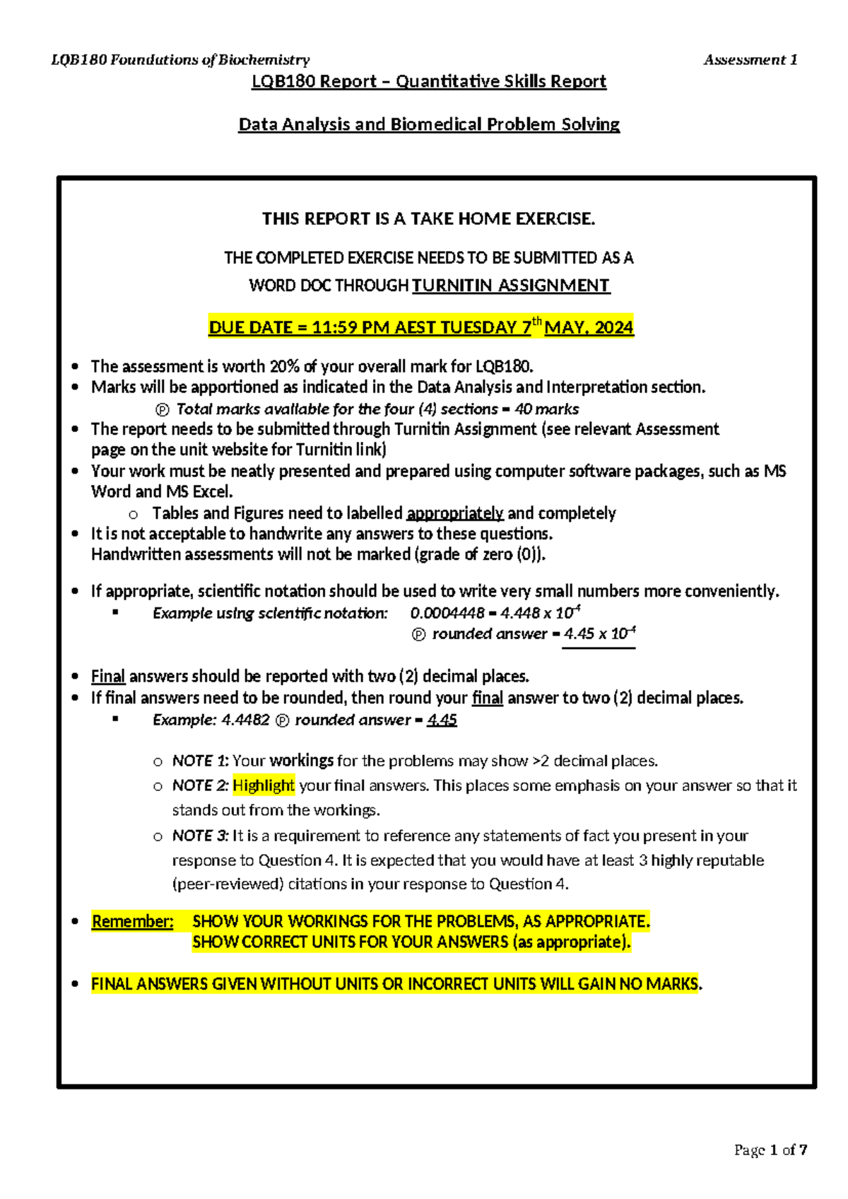LQB180 Final Exam Quantitative Skills Report & OGTT Analysis - Studocu