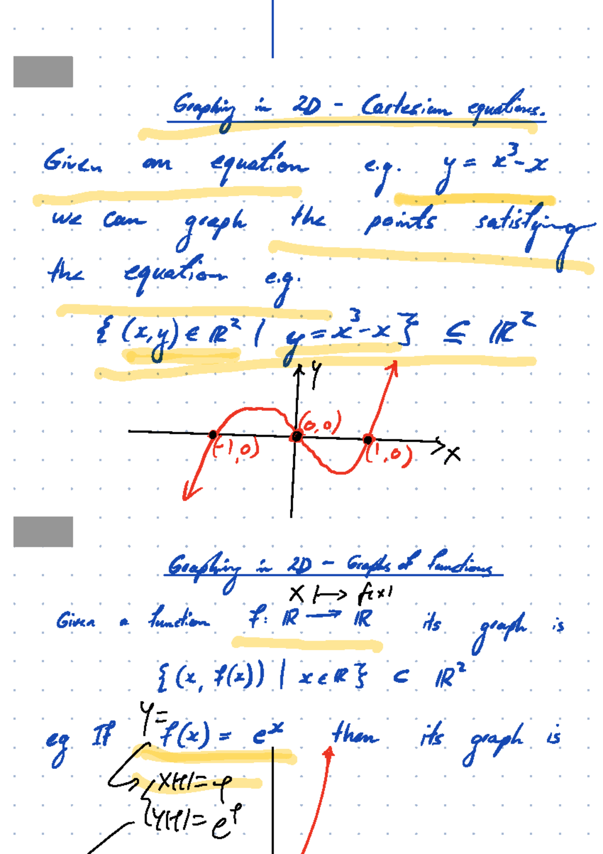 Lec 10 - Graphing in 2D Cartesian Equations Overview - Studocu