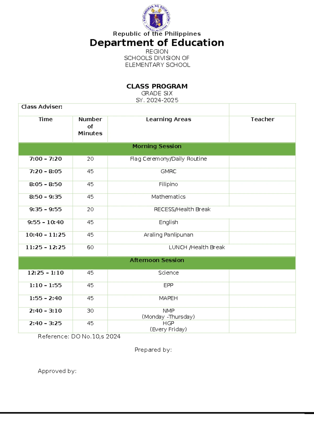 Catch-Up Fridays Teaching Guide for Grade 8 Peace Education - Studocu