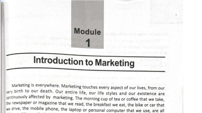 MKT101 Module 1: Intro to Marketing Concepts and Definitions - Studocu