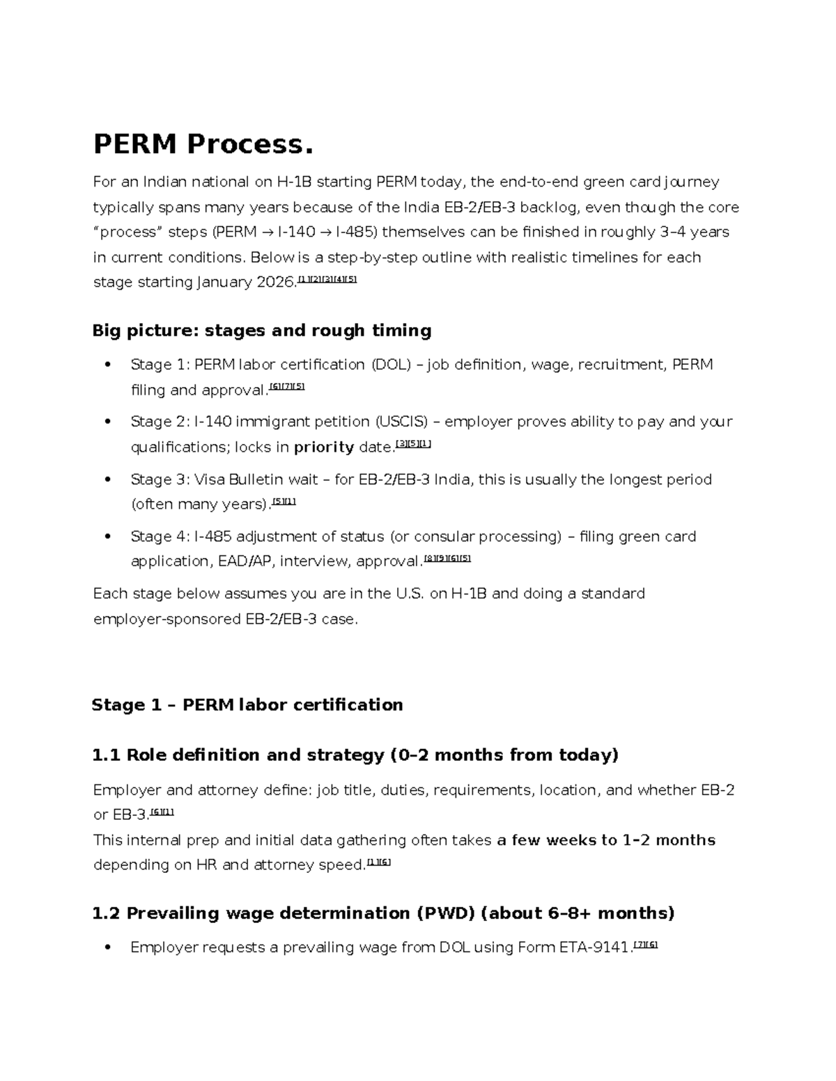 PERM Process for Indian Nationals: Timeline & Stages Overview - Studocu