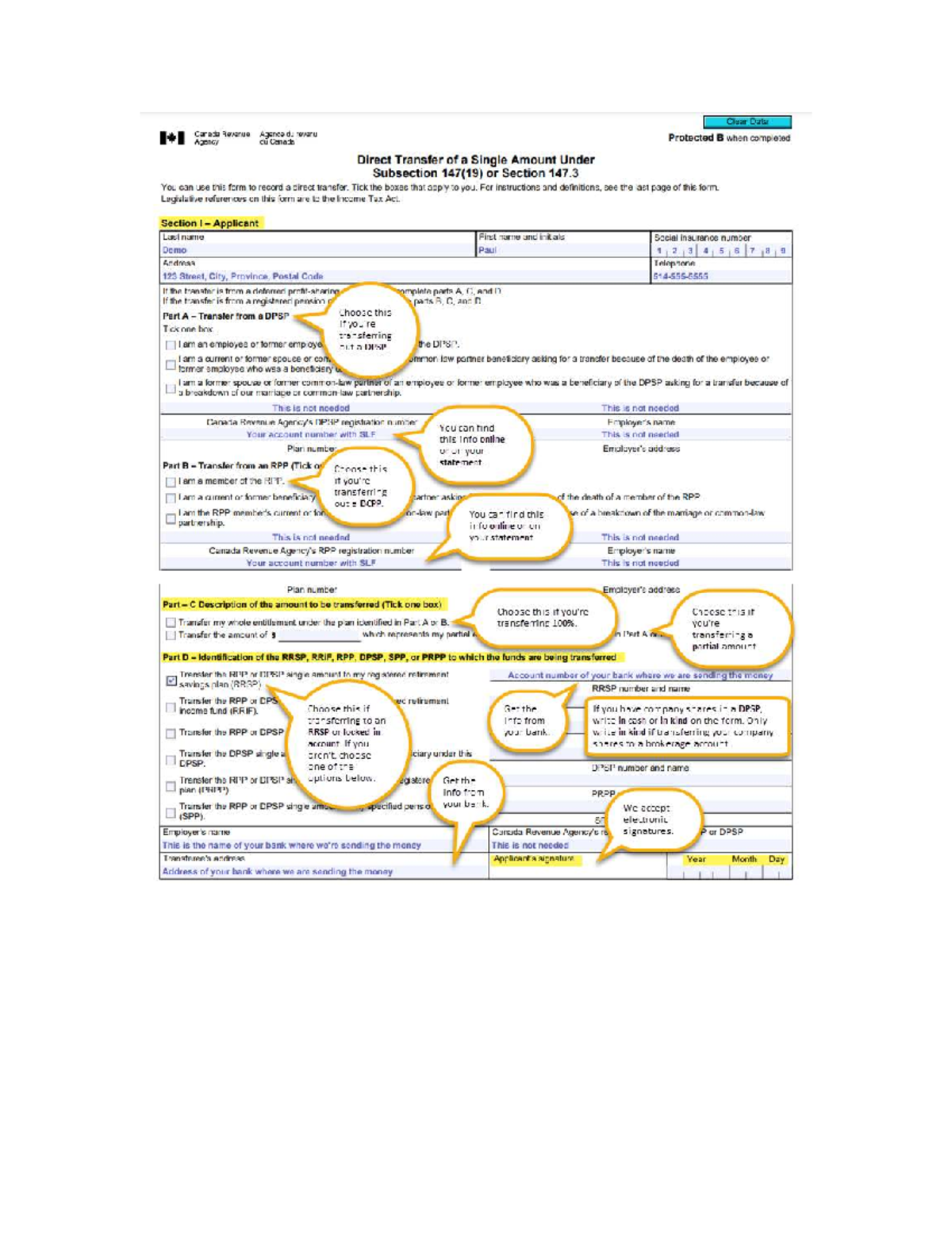 T2151 Guide EN: Direct Transfer of Single Amounts Under Subsection 147 ...