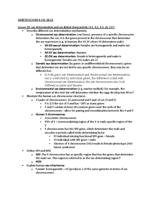 Genetics Exam 1 Study Guide- notes on chapters 1-5 - Exam 1 Study Guide ...