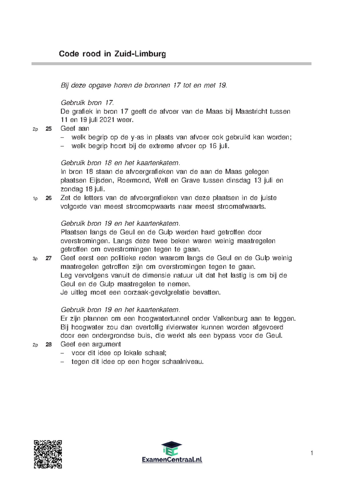 Code Rood: Overstromingen in Zuid-Limburg - Analyse en Bronnen ...