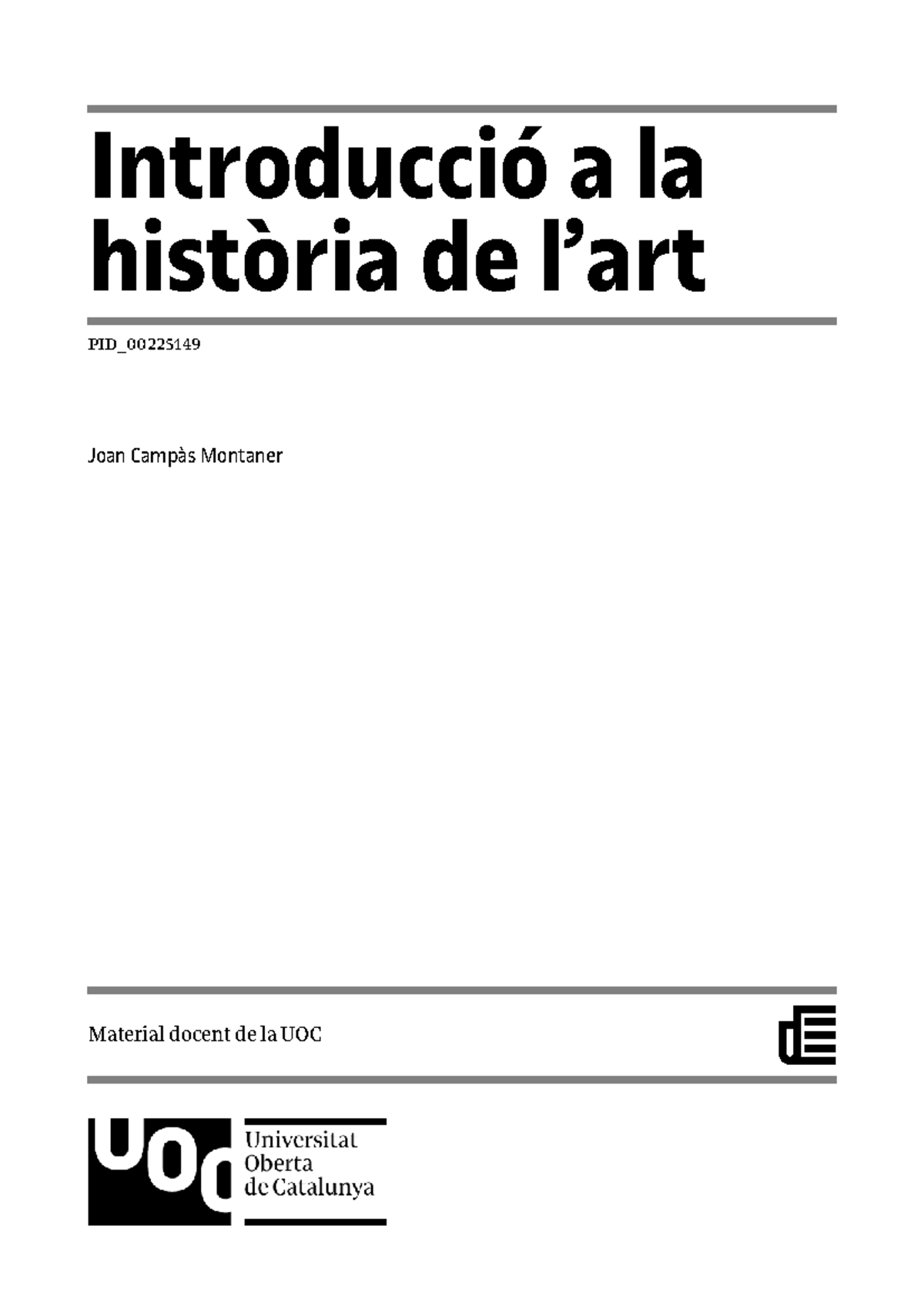 Introducció a la història de l - Document Preview