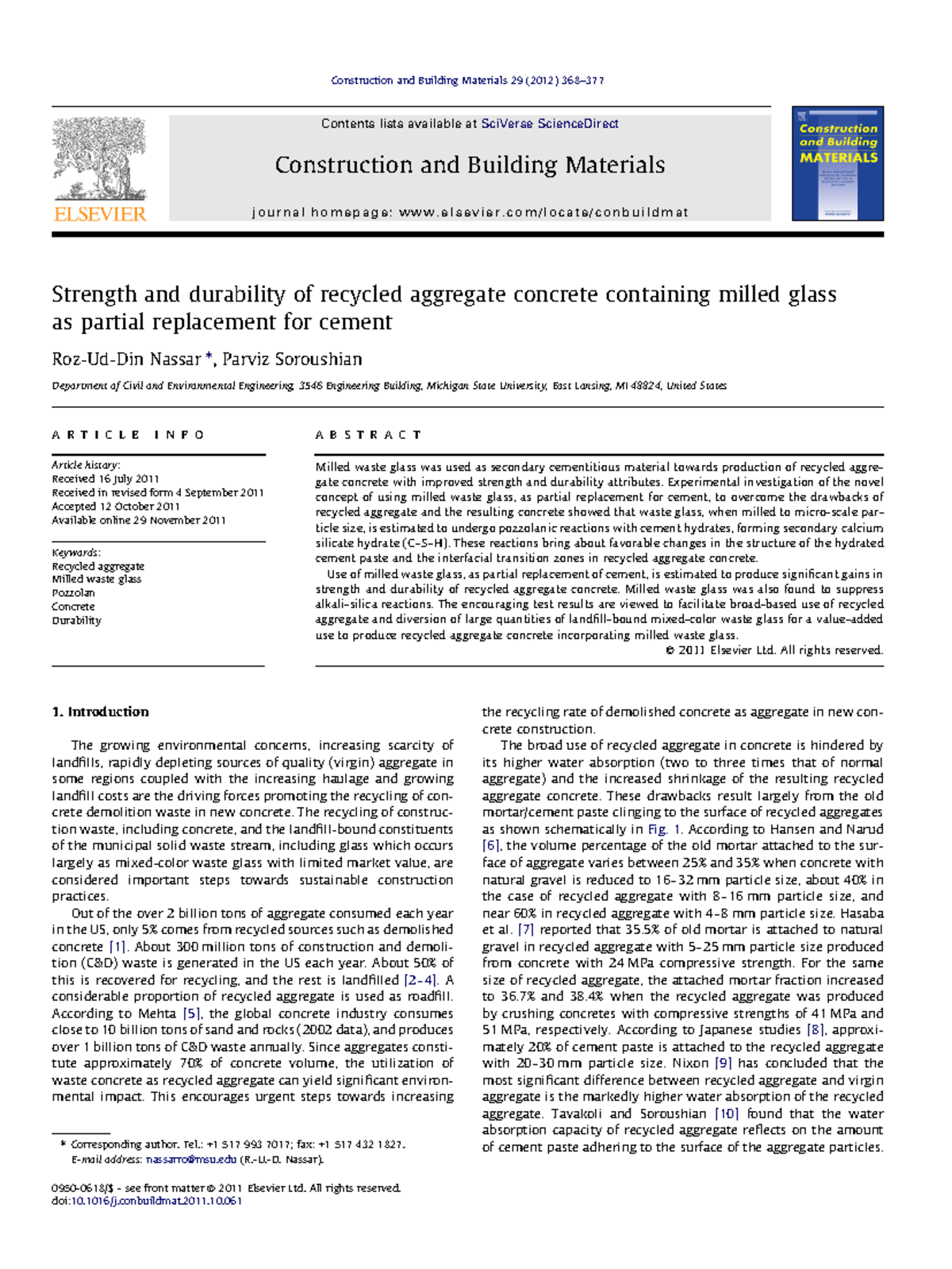 Strength and Durability of Recycled Aggregate Concrete with Milled ...