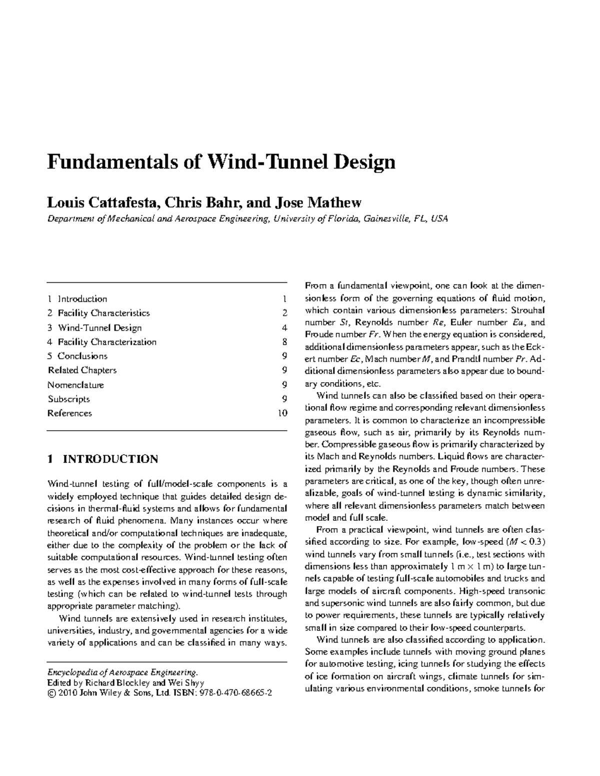 Fundamentals of Wind Tunnel Design (MAE 1234) - Comprehensive Overview ...