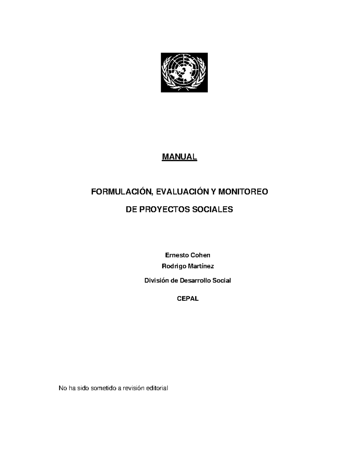 GPPP Manual de Formulación, Evaluación y Monitoreo de Proyectos ...