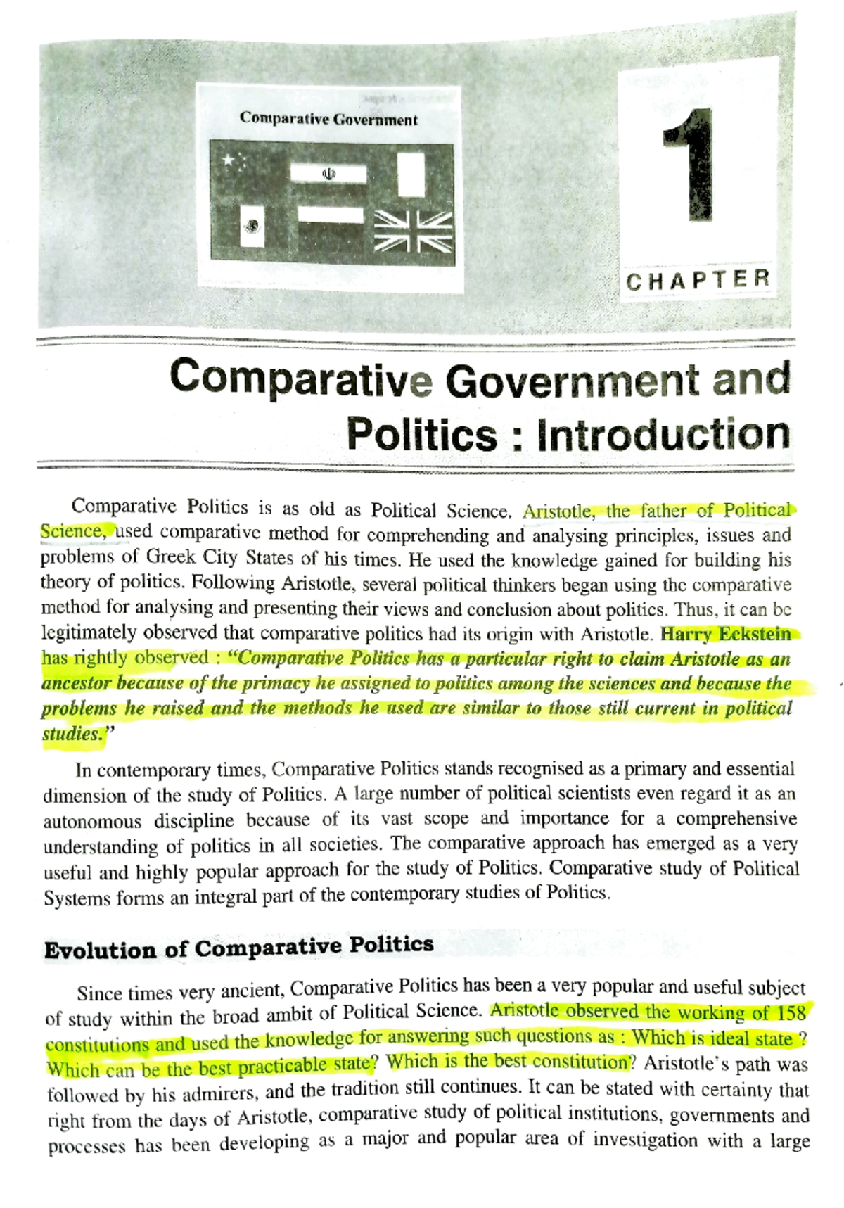 Intro to comparative politics and govt. Nature and scope - 1 ...