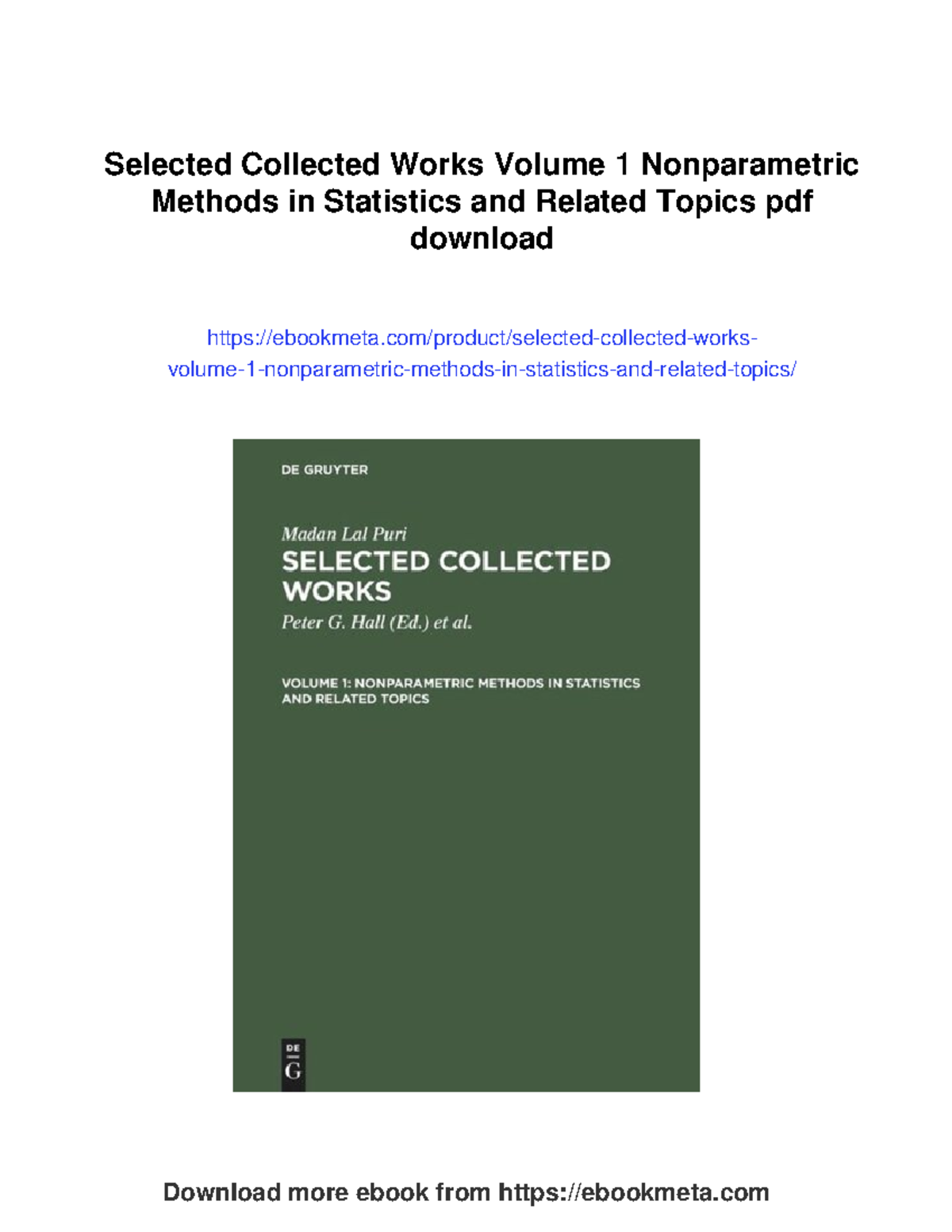 Selected Collected Works Vol 2: Probability Theory & Extreme Value ...