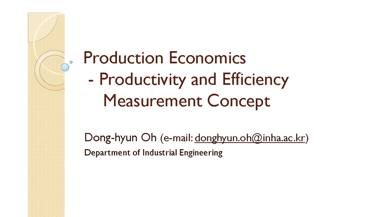 03-2 - Concepts of Productivity & Efficiency Measurement in Production ...
