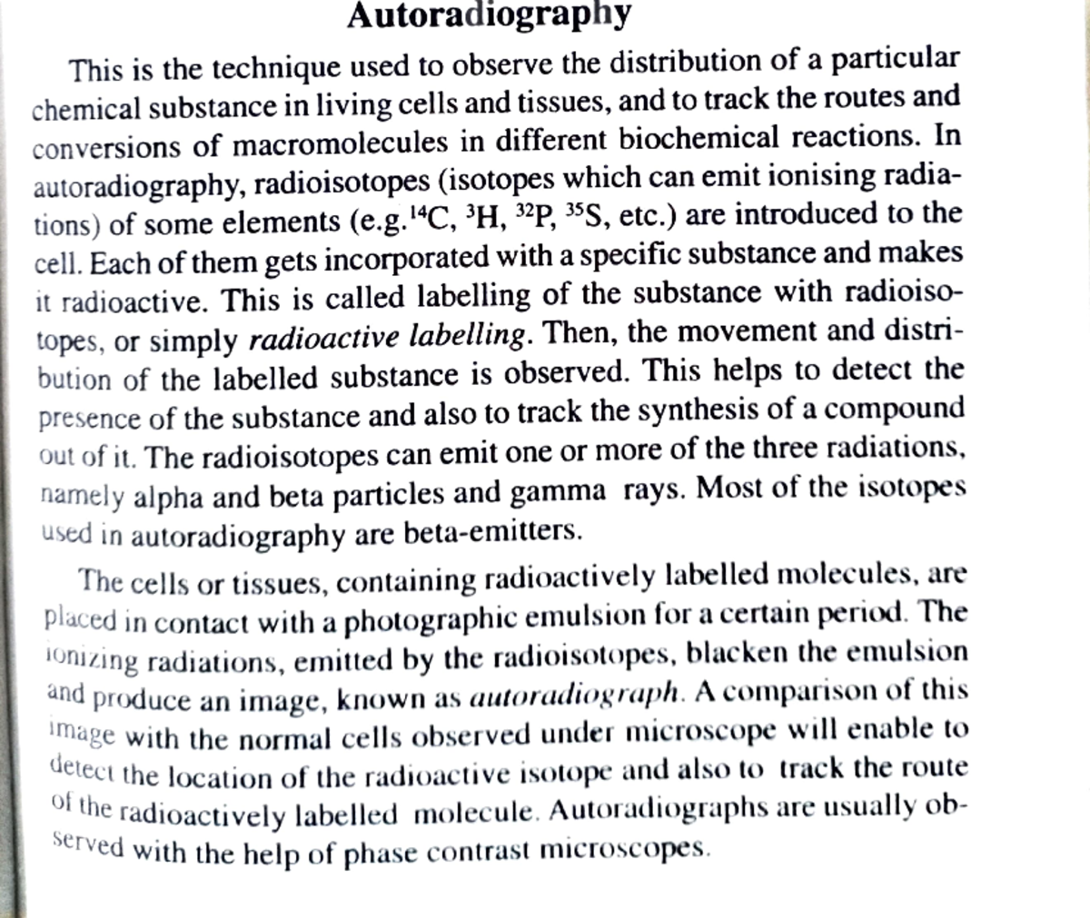 Autoradiography Techniques: Methods and Applications Explained - Studocu