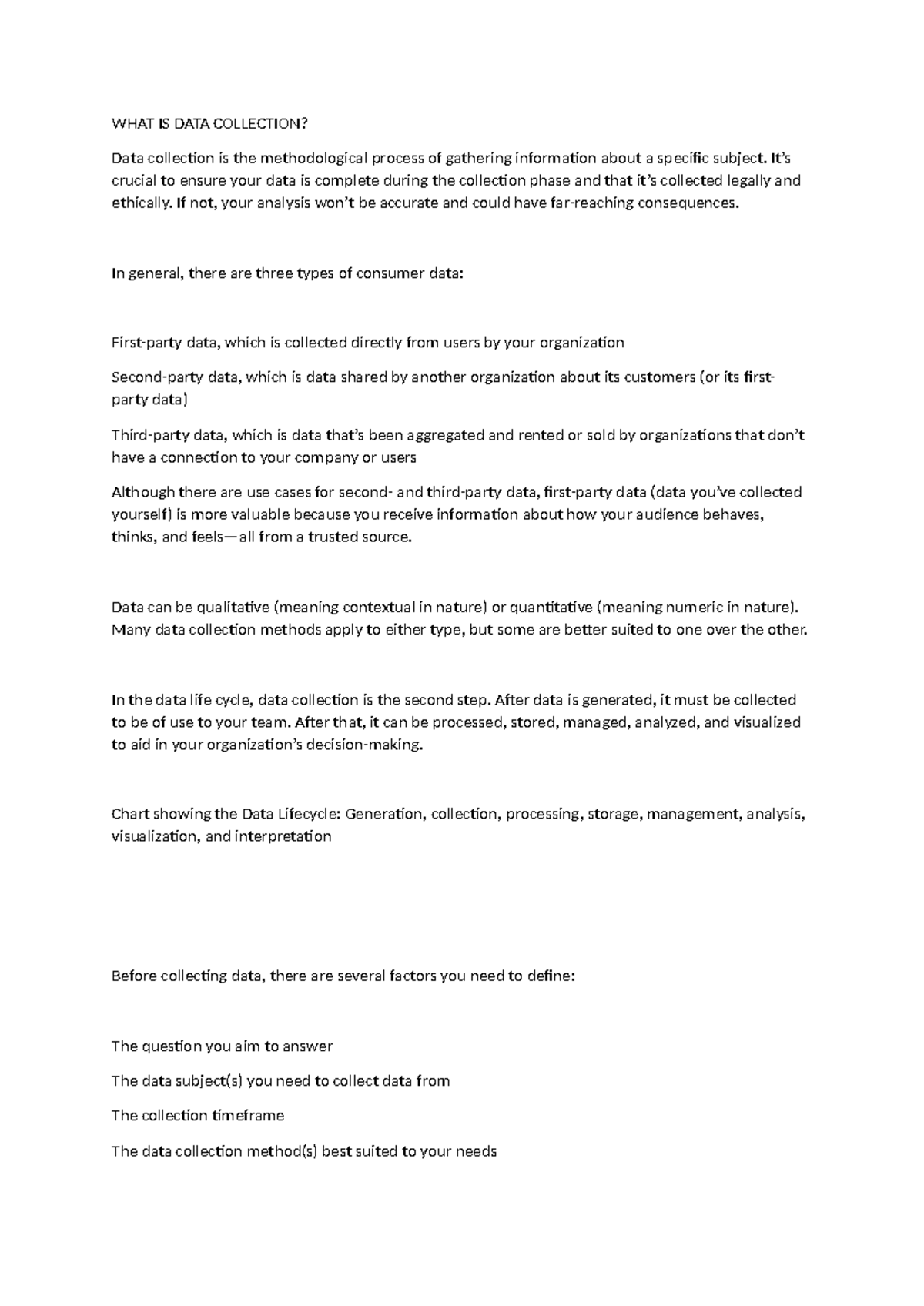 WHAT IS DATA Collection - WHAT IS DATA COLLECTION? Data collection is ...