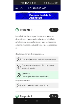 Examen OPCIÓN MÚLTIPLE Control de Inventario Iplacex - Studocu