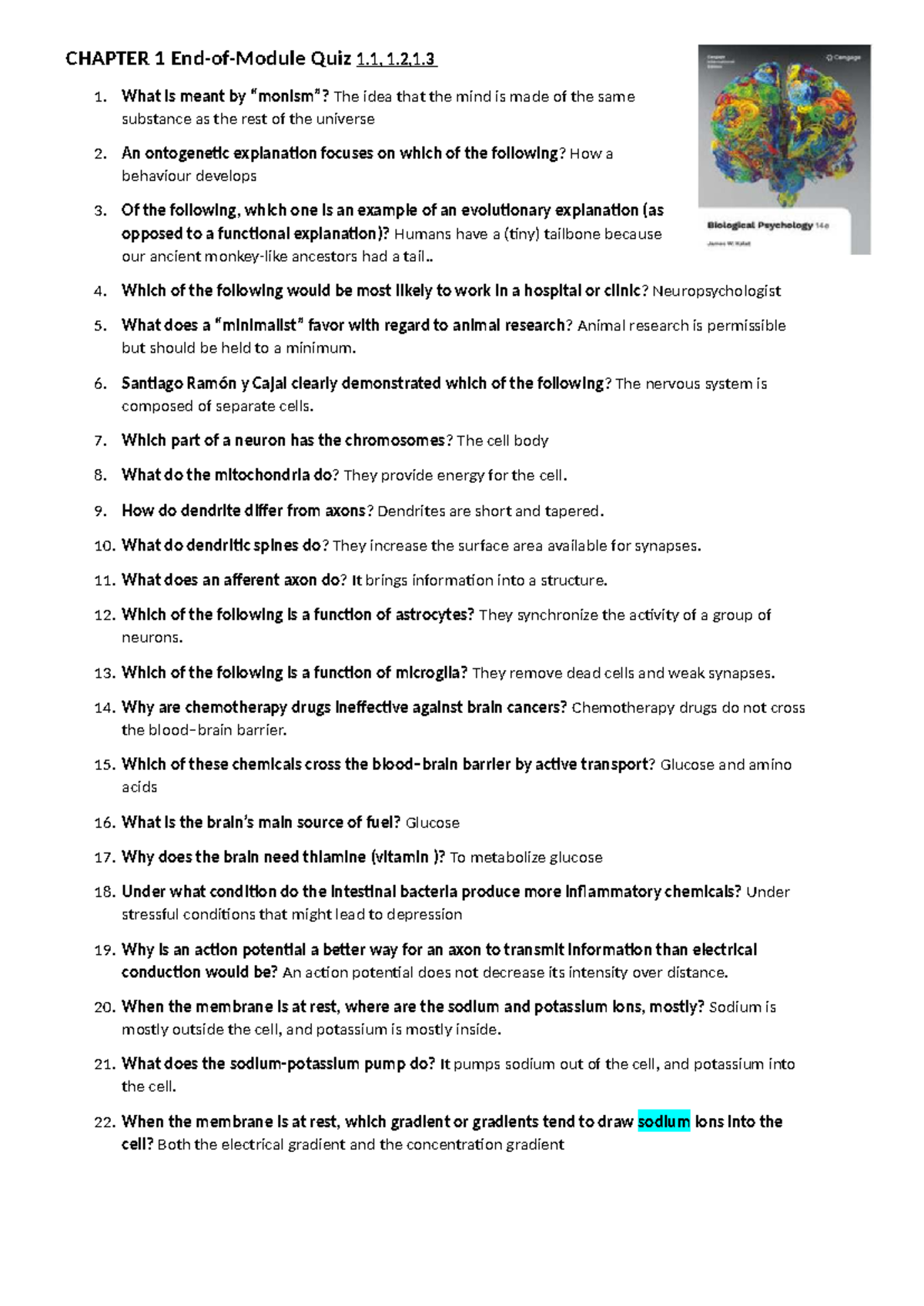CH 1-4 End of Chapter Quizzes: Key Concepts and Answers - Studocu