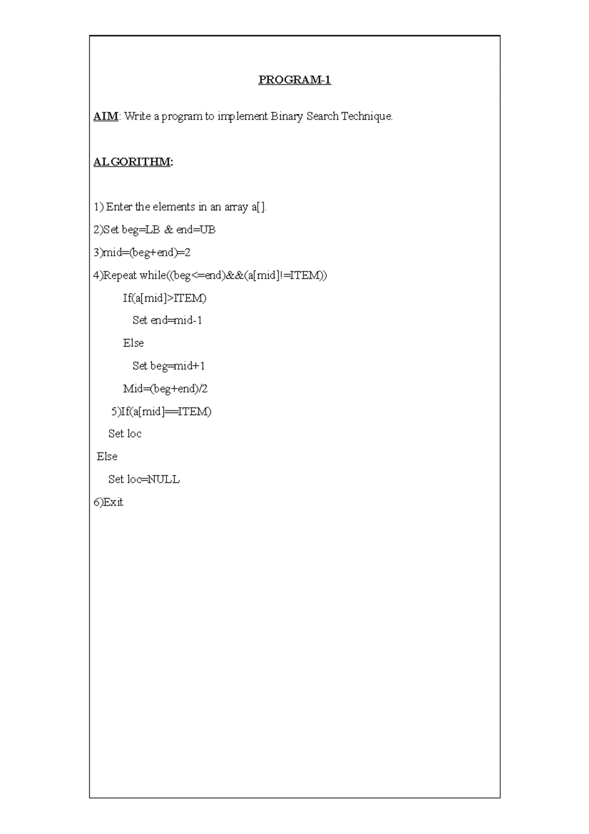 Worksheet-2 - Practice worksheets for Design and Analysis provided by ...