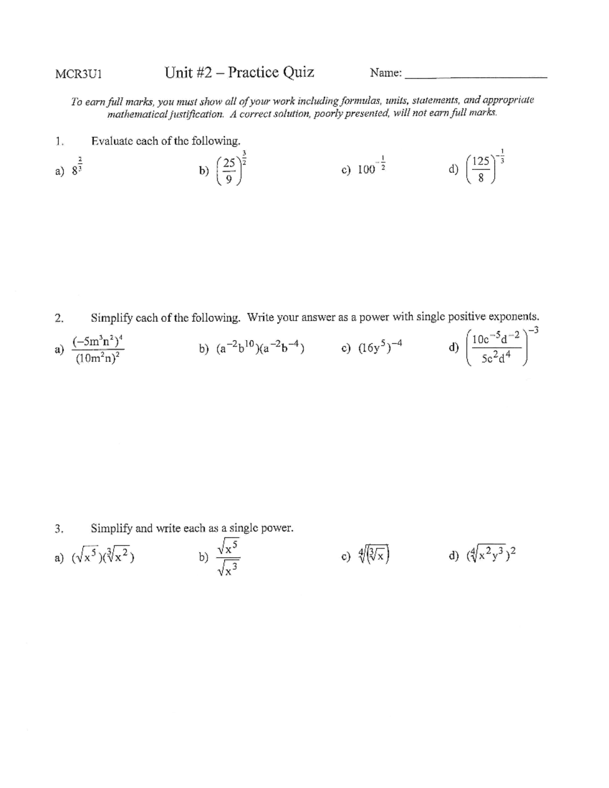 MCR U2 Q1 Practice Problems and Solutions Guide - Studocu