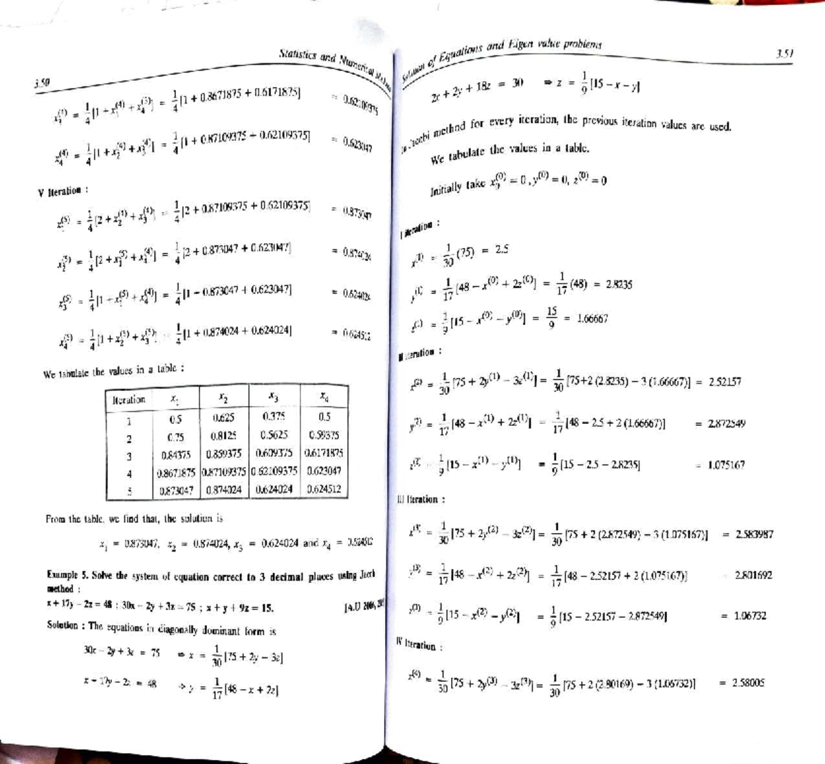 Statistics and Numerical Methods: Solutions to Equations & Eigenvalue ...