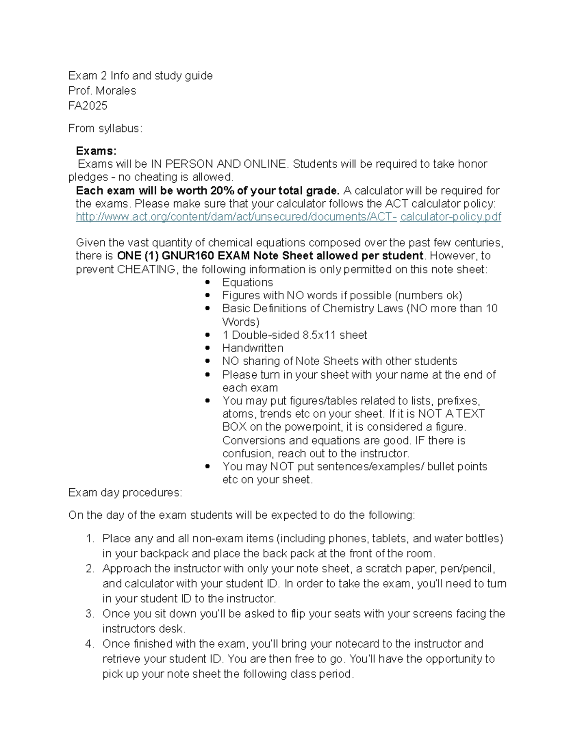 Exam 2 Study Guide & Practice Questions for GNUR160 - Studocu