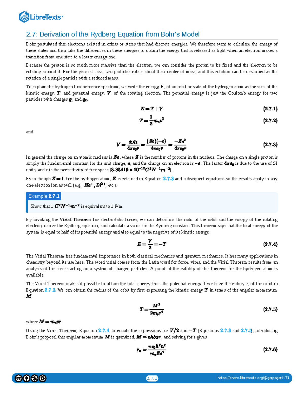 Deriving the Rydberg Equation: Insights from Bohr's Model (Chem 2.7 ...