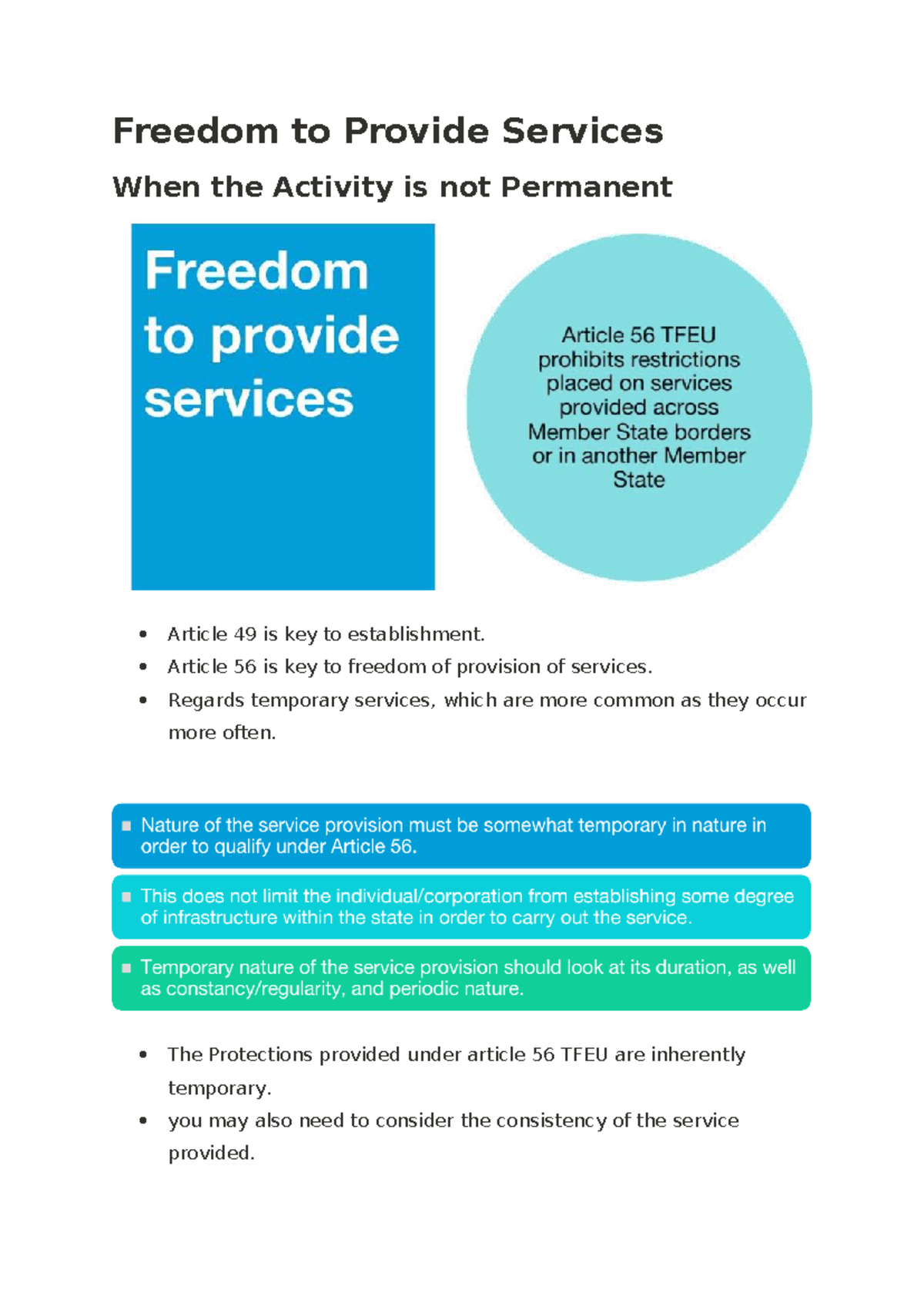 Freedom to Provide Services: Key Insights on Articles 49 & 56 TFEU ...