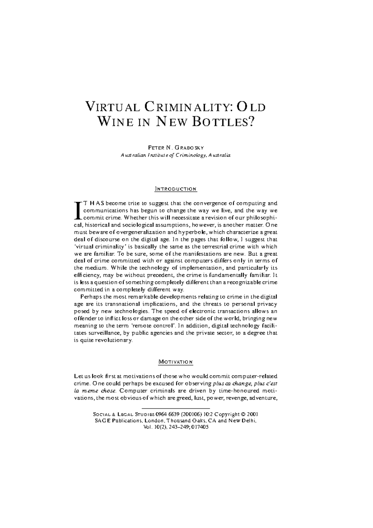 Virtual Criminality in Cyber Law: Exploring Digital Offenses and ...