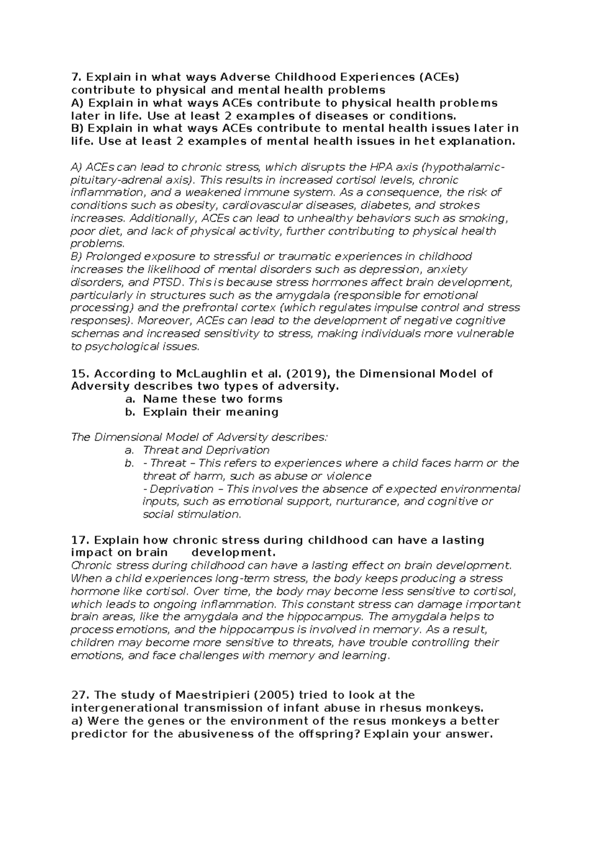 ACEs and Their Impact on Health: Insights and Implications (PSY 101 ...