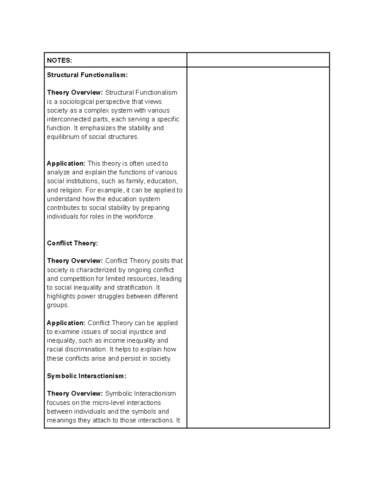 Applied SS - diass humss 12 - NOTES: Structural Functionalism: Theory ...