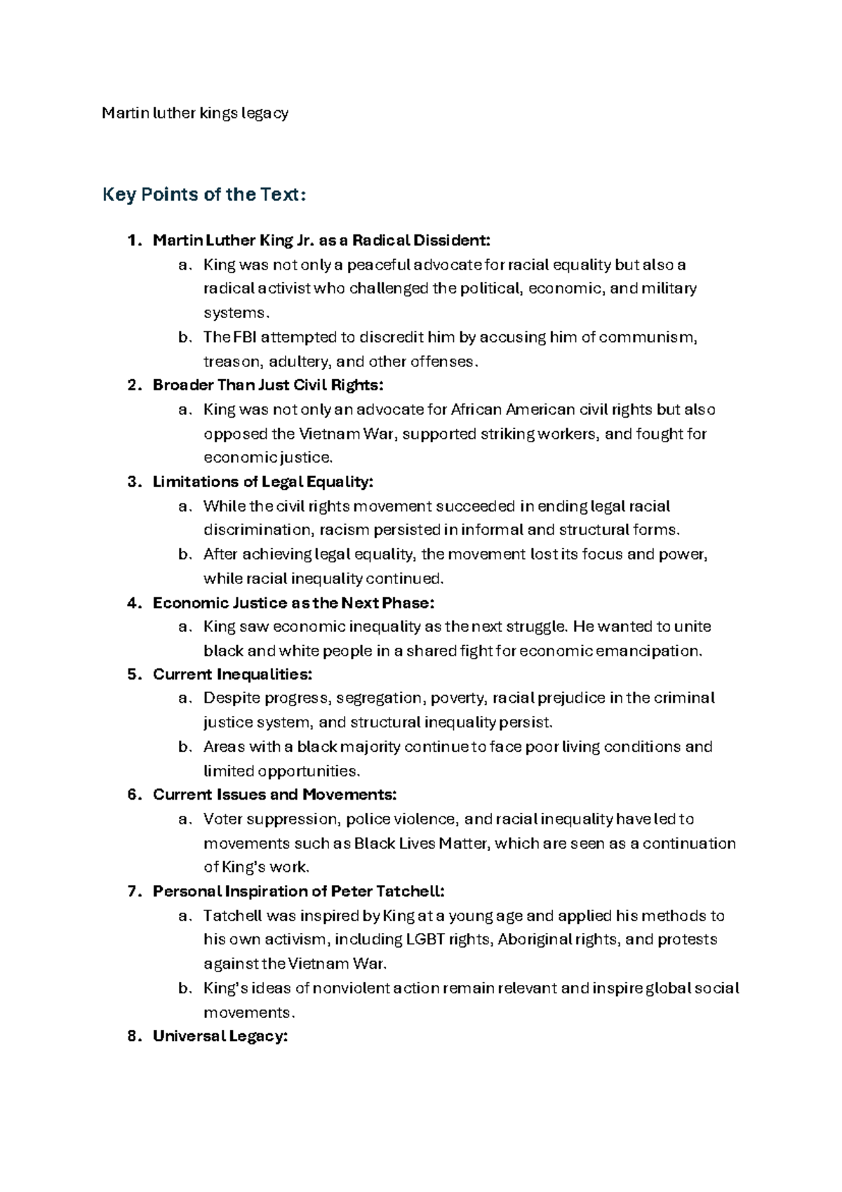 Martin Luther King Jr.'s Legacy: Key Insights and Modern Relevance ...
