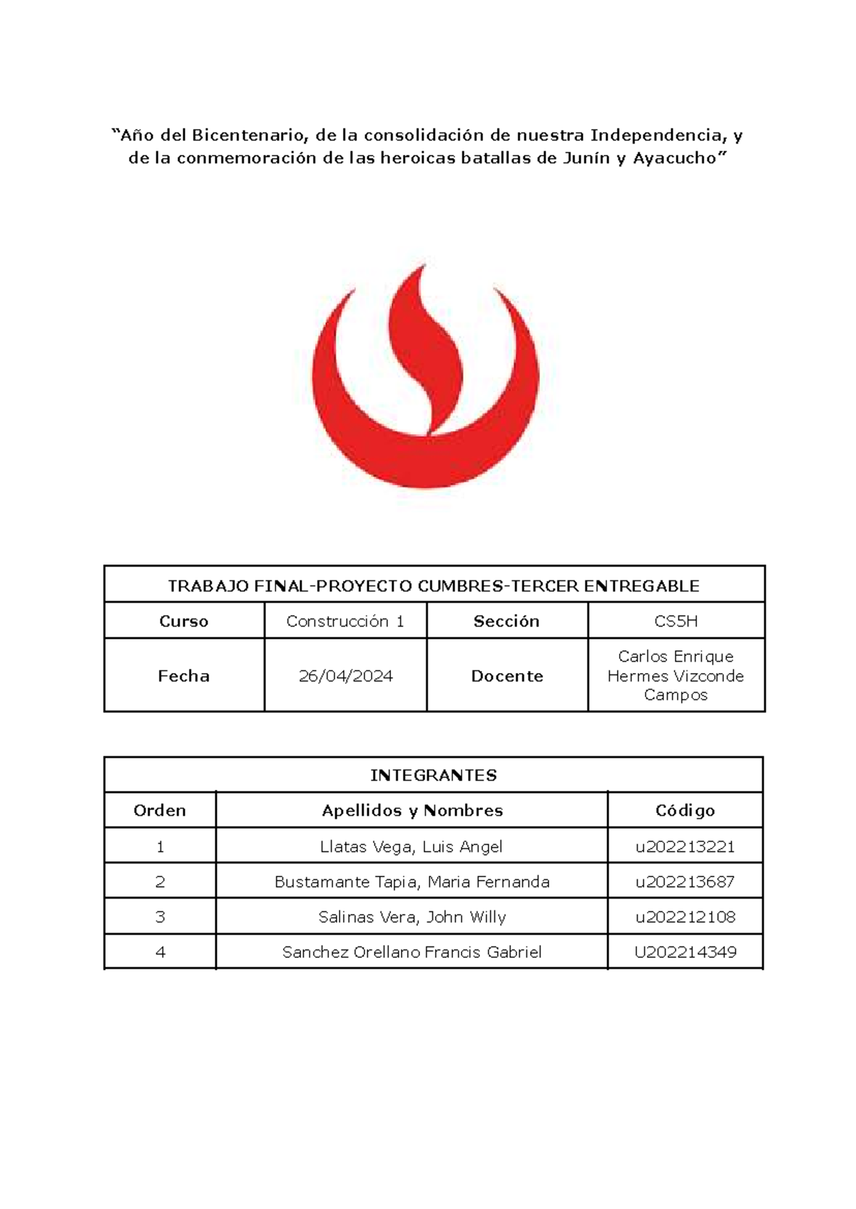Grupo 3 - Tercer Entregable - Curso Construcción 1 - CS5H - Document Preview